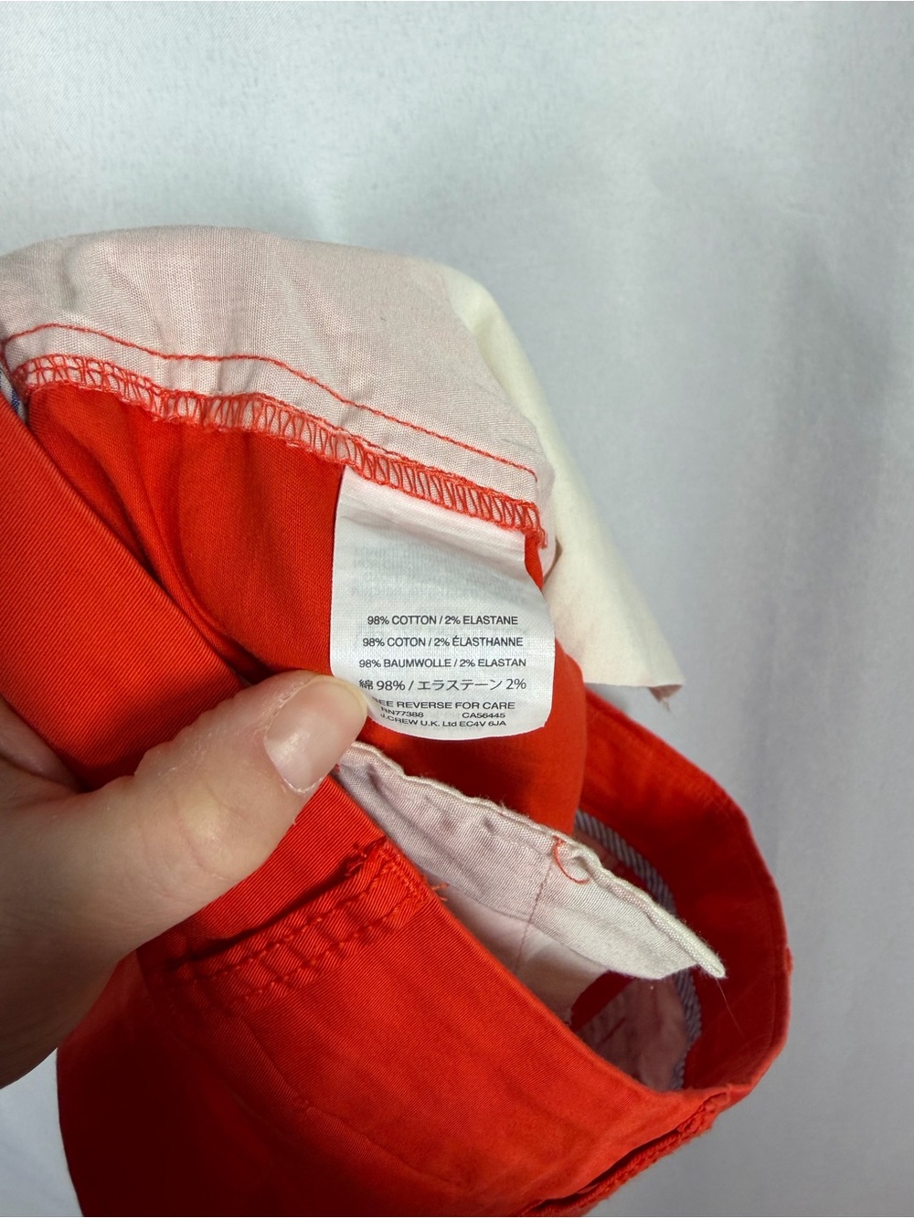 J Crew | Chino 4" Inseam Shorts Orange Women's Size 4 - Picture 7 of 11